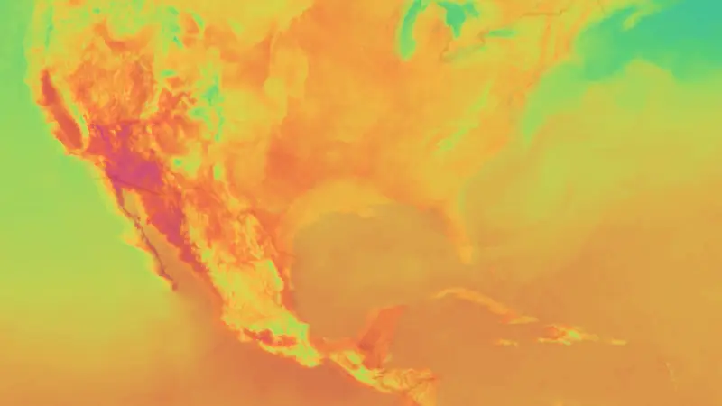 Temperature weather map