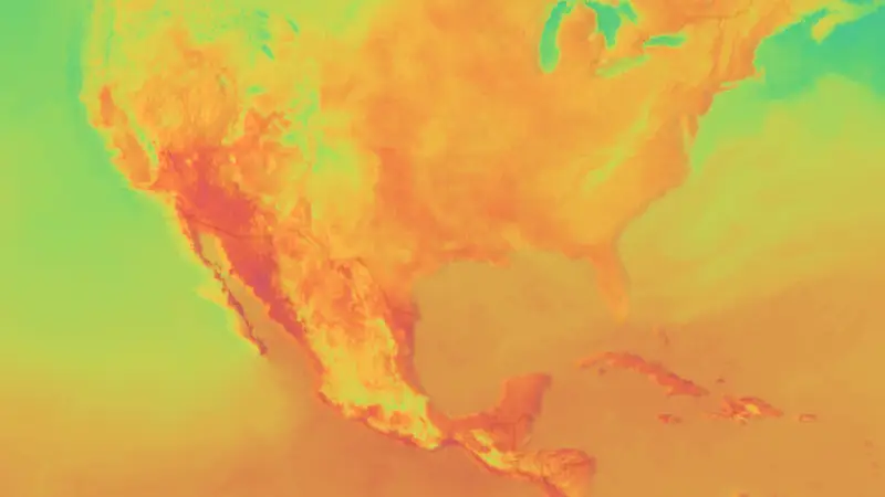 Temperature weather map