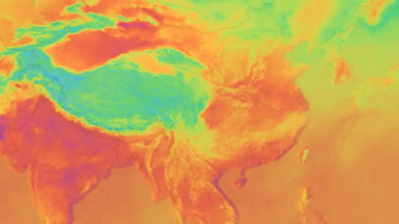 Temperature weather map