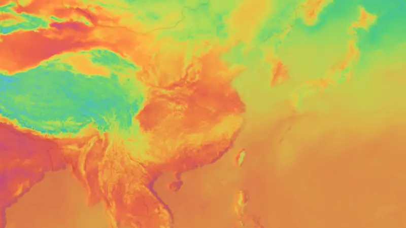 Temperature weather map