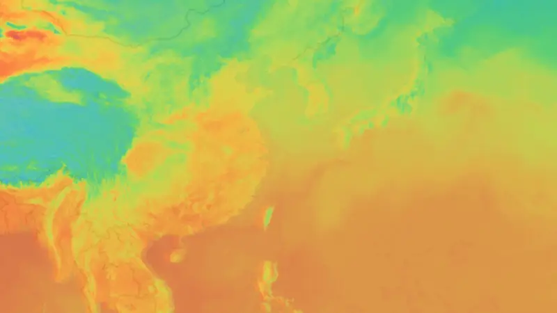 Temperature weather map