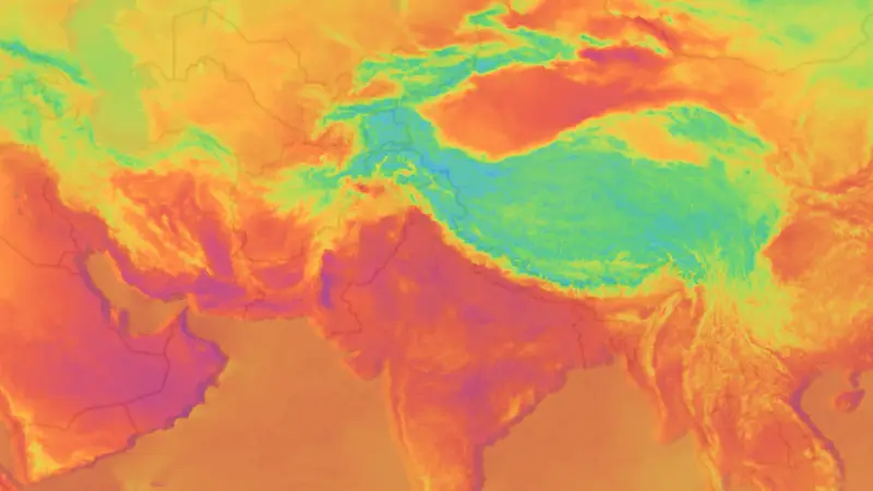 Temperature weather map