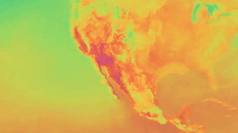 Temperature weather map