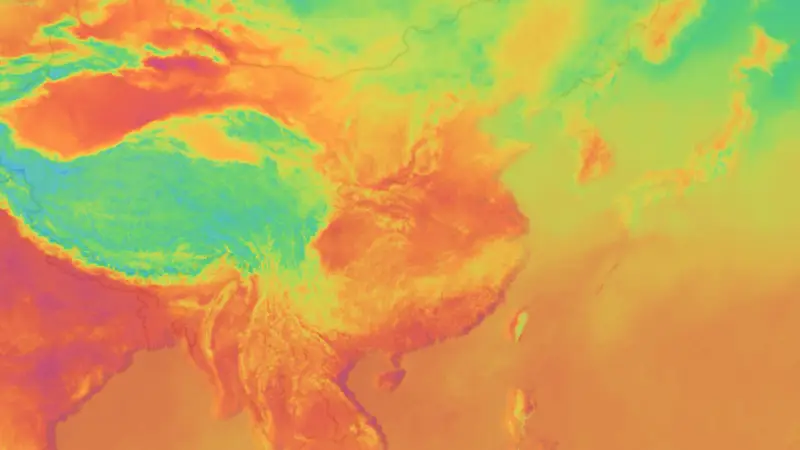 Temperature weather map