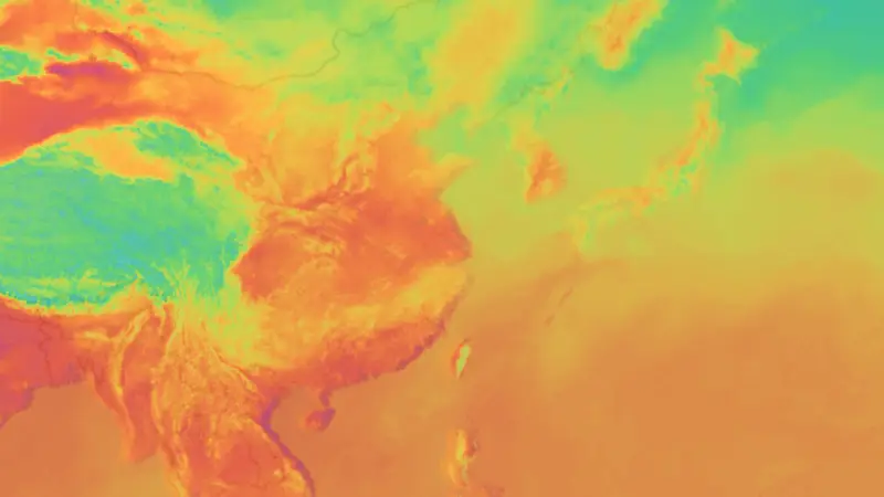 Temperature weather map