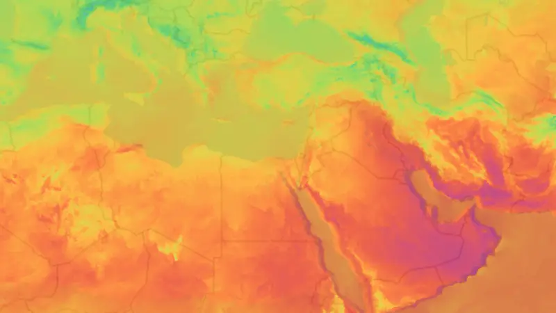 Temperature weather map