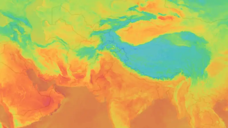 Temperature weather map