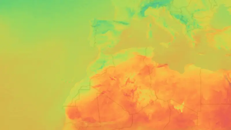 Temperature weather map