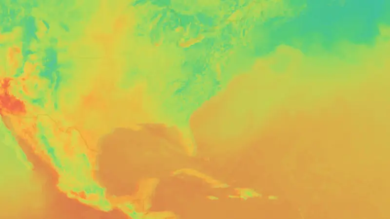 Temperature weather map