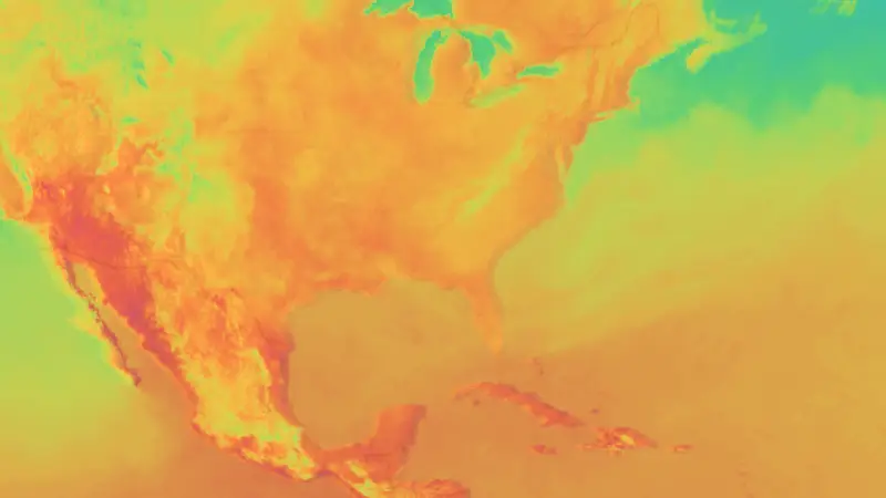 Temperature weather map
