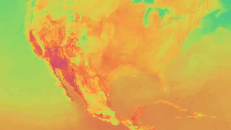 Temperature weather map