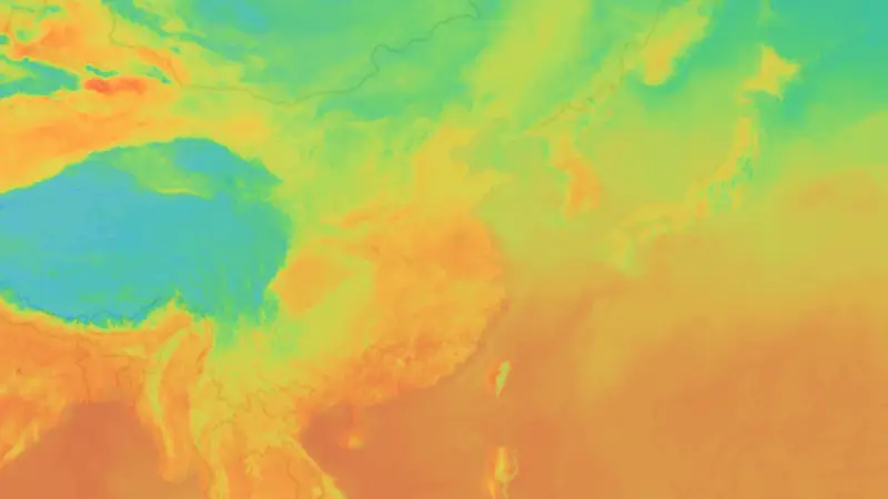 Temperature weather map
