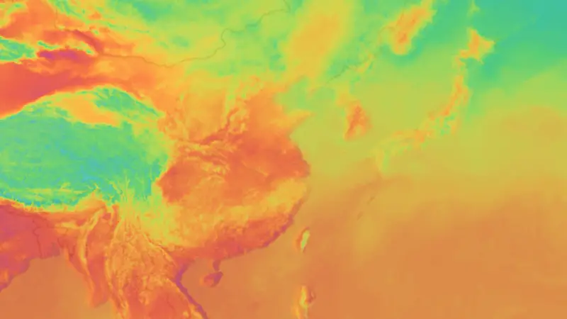 Temperature weather map