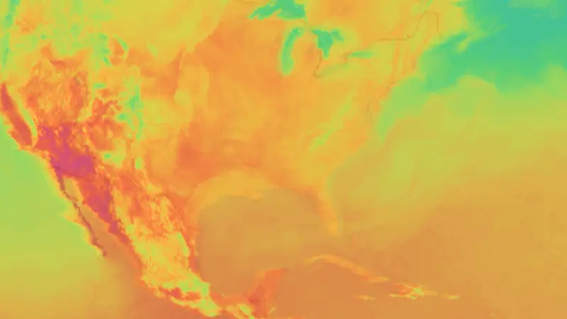 Temperature weather map