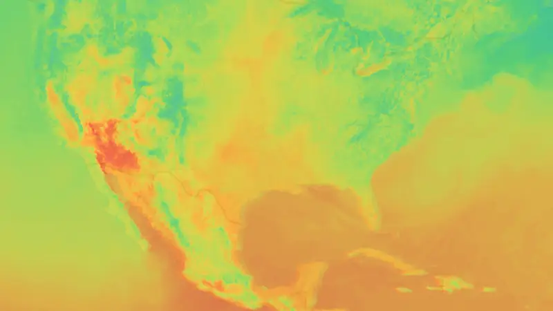 Temperature weather map