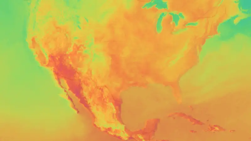 Temperature weather map