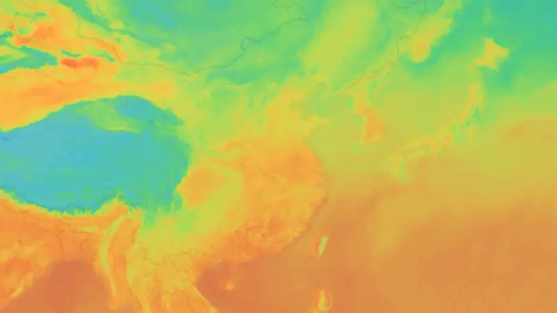 Temperature weather map