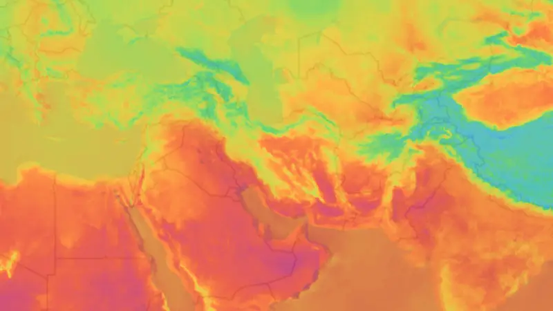Temperature weather map