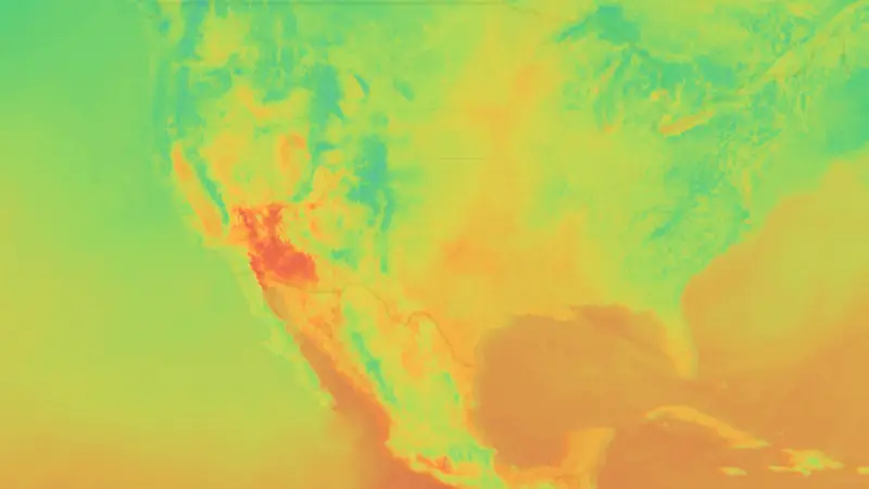 Temperature weather map