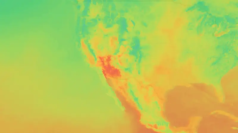 Temperature weather map