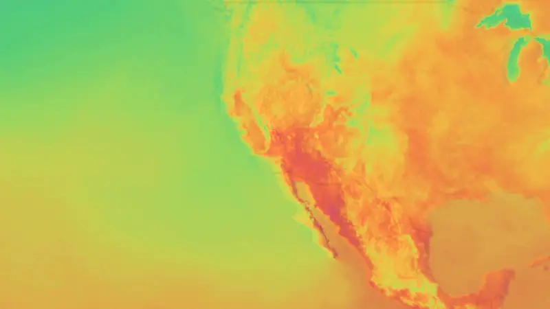 Temperature weather map