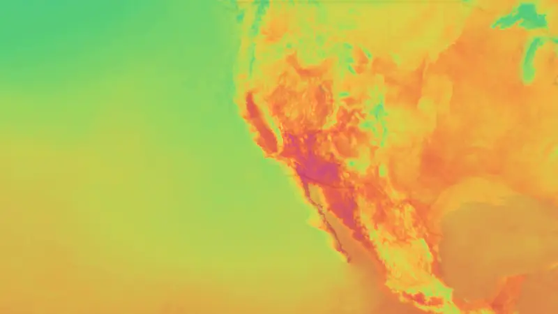Temperature weather map