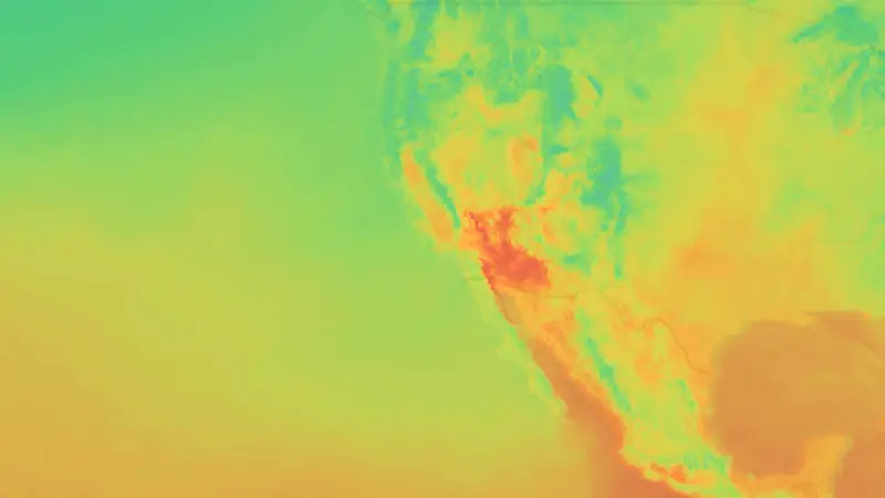 Temperature weather map