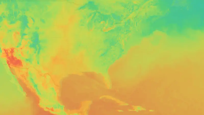 Temperature weather map