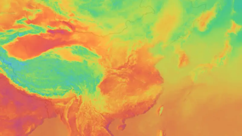 Temperature weather map