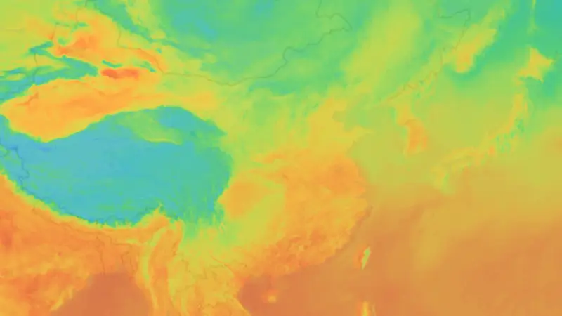 Temperature weather map
