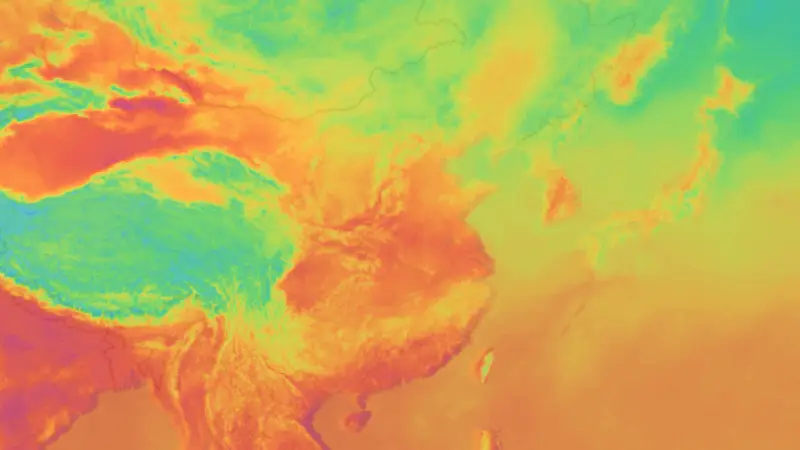 Temperature weather map