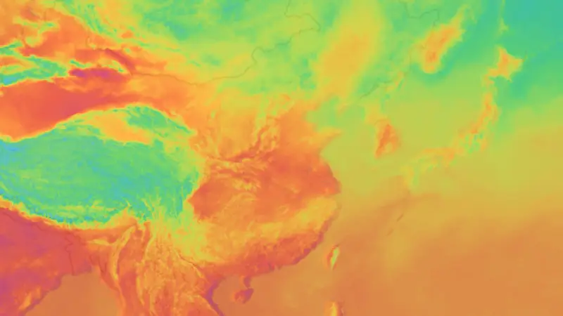 Temperature weather map