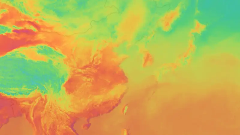Temperature weather map