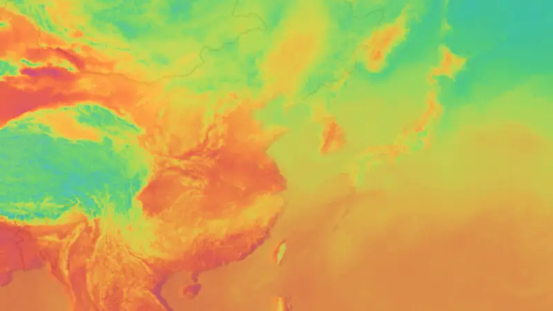 Temperature weather map