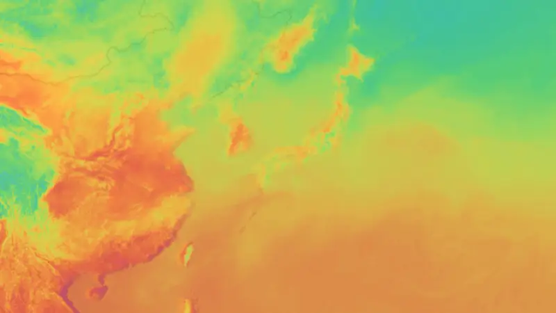 Temperature weather map