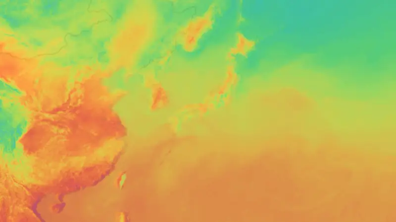 Temperature weather map