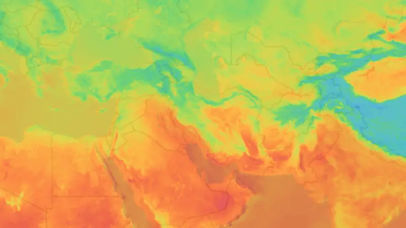 Teplota weather map
