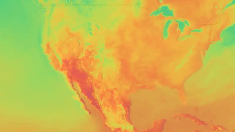 Temperature weather map
