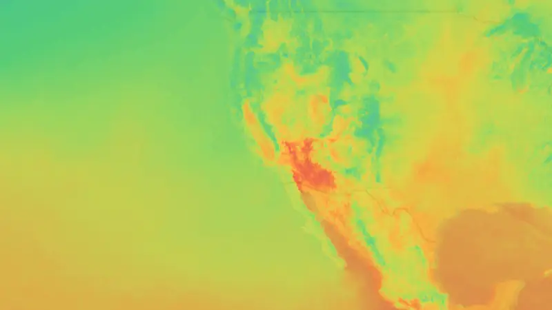 Temperature weather map