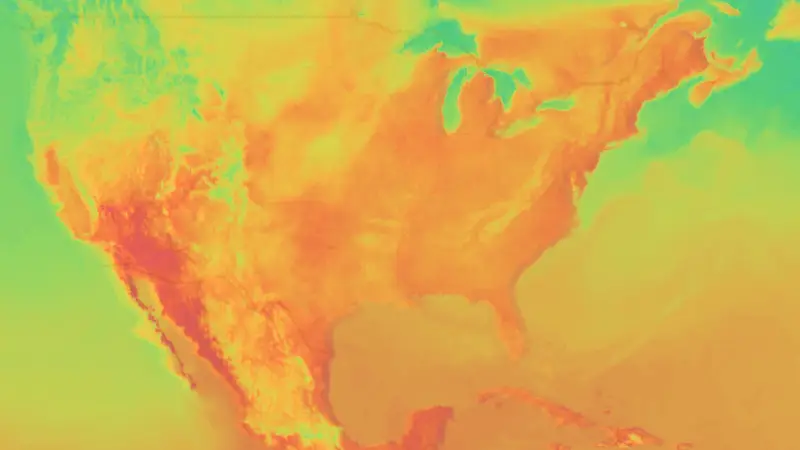 Temperature weather map