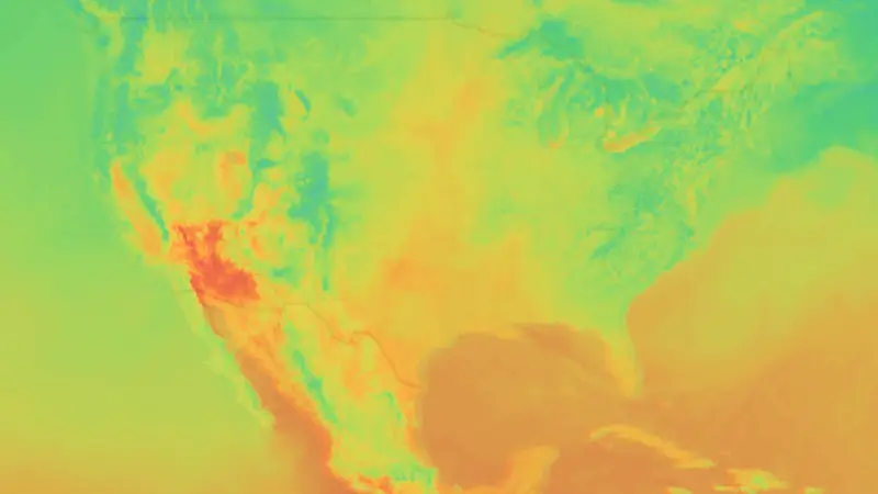 Temperature weather map