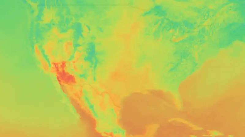 Temperature weather map