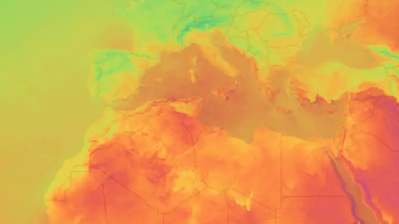 तापमान weather map