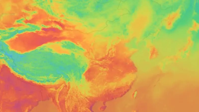 Temperature weather map