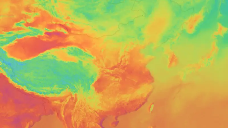 Temperature weather map