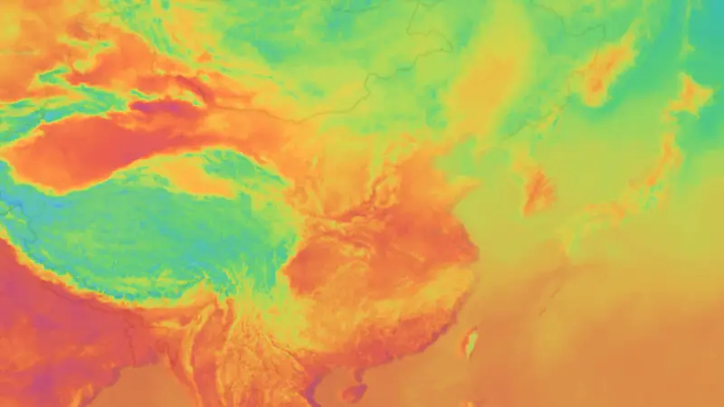 Temperature weather map