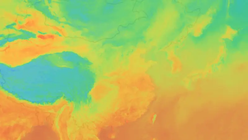 Temperature weather map