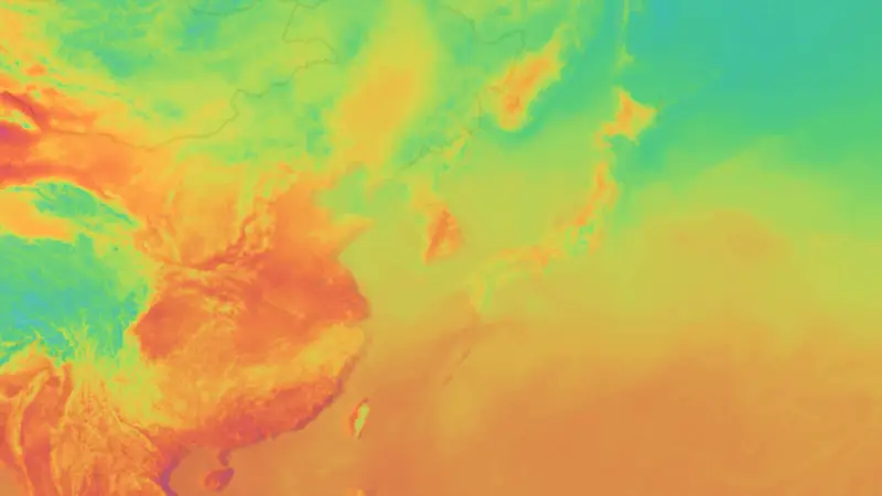 Temperature weather map