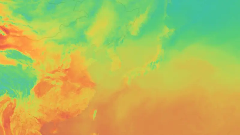 Temperature weather map