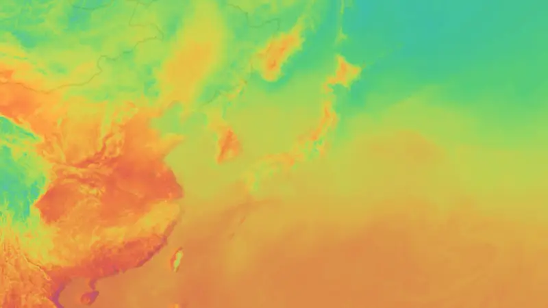 Temperature weather map